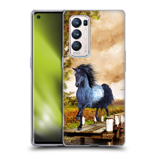 Simone Gatterwe Horses On The Lake Soft Gel Case for OPPO Find X3 Neo / Reno5 Pro+ 5G