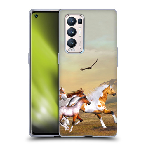 Simone Gatterwe Horses Wild Herd Soft Gel Case for OPPO Find X3 Neo / Reno5 Pro+ 5G