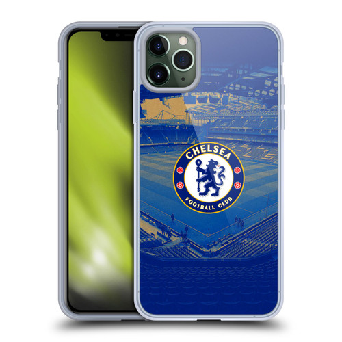 Chelsea Football Club Retro Kit and Stadium Stamford Bridge Soft Gel Case for Apple iPhone 11 Pro Max