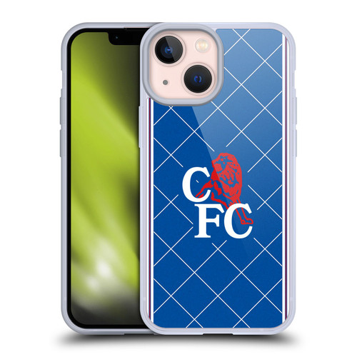 Chelsea Football Club Retro Kit and Stadium 1988 Home Soft Gel Case for Apple iPhone 13 Mini