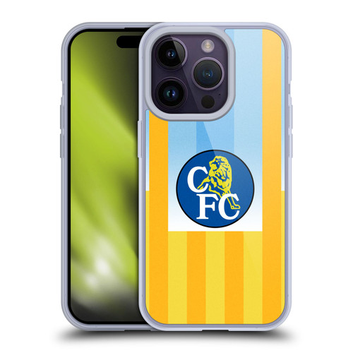 Chelsea Football Club Retro Kit and Stadium 1998 Away Soft Gel Case for Apple iPhone 14 Pro