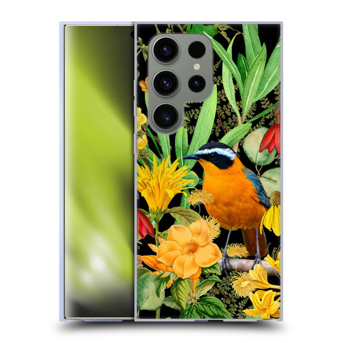 LebensArt Jungle Plants And Animals Orange Bird Elements Soft Gel Case for Samsung Galaxy S24 Ultra 5G