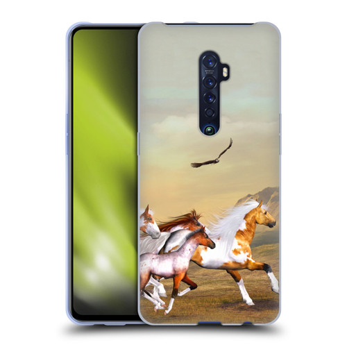 Simone Gatterwe Horses Wild Herd Soft Gel Case for OPPO Reno 2