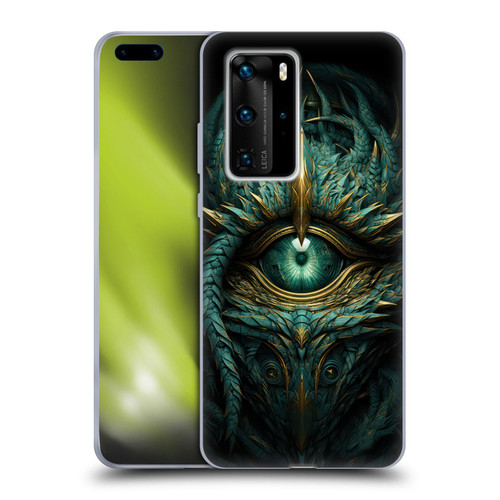 LebensArt Mix Art Teal Green Dragon Eye Soft Gel Case for Huawei P40 Pro / P40 Pro Plus 5G