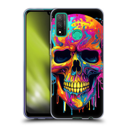 LebensArt Mix Art Rainbow Skull Soft Gel Case for Huawei P Smart (2020)