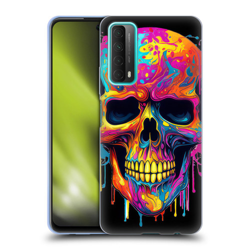 LebensArt Mix Art Rainbow Skull Soft Gel Case for Huawei P Smart (2021)