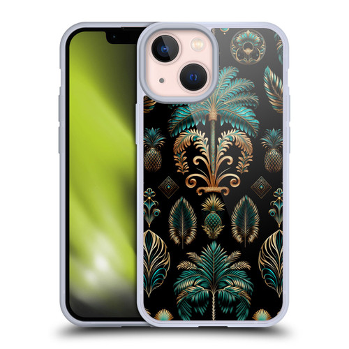 LebensArt Mix Art Art Deco Gold Teal Kopie Soft Gel Case for Apple iPhone 13 Mini
