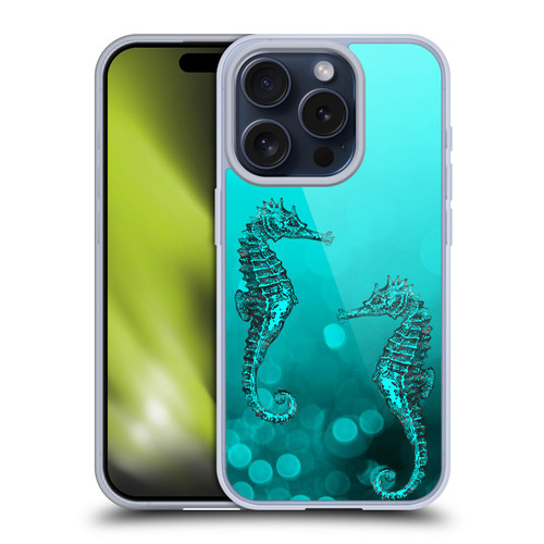 LebensArt Mix Art Seahorse Soft Gel Case for Apple iPhone 15 Pro