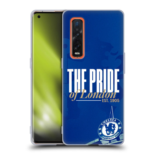 Chelsea Football Club Retro Kit and Stadium Pride Of London Soft Gel Case for OPPO Find X2 Pro 5G