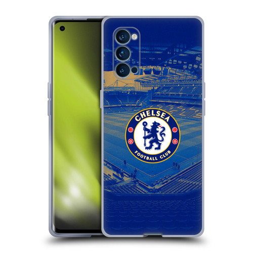Chelsea Football Club Retro Kit and Stadium Stamford Bridge Soft Gel Case for OPPO Reno 4 Pro 5G