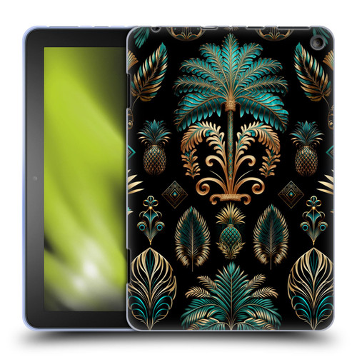 LebensArt Mix Art Art Deco Gold Teal Kopie Soft Gel Case for Amazon Fire HD 8/Fire HD 8 Plus 2020