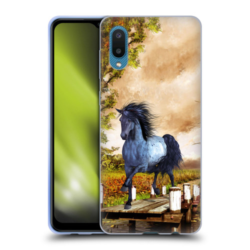 Simone Gatterwe Horses On The Lake Soft Gel Case for Samsung Galaxy A02/M02 (2021)