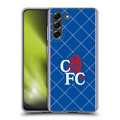 Chelsea Football Club Retro Kit and Stadium 1988 Home Soft Gel Case for Samsung Galaxy S21 FE 5G
