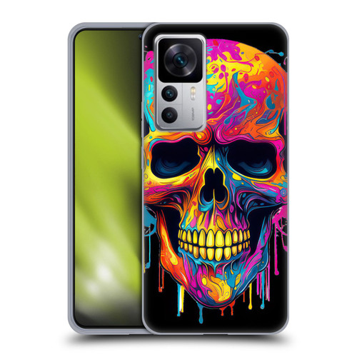 LebensArt Mix Art Rainbow Skull Soft Gel Case for Xiaomi 12T 5G / 12T Pro 5G / Redmi K50 Ultra 5G
