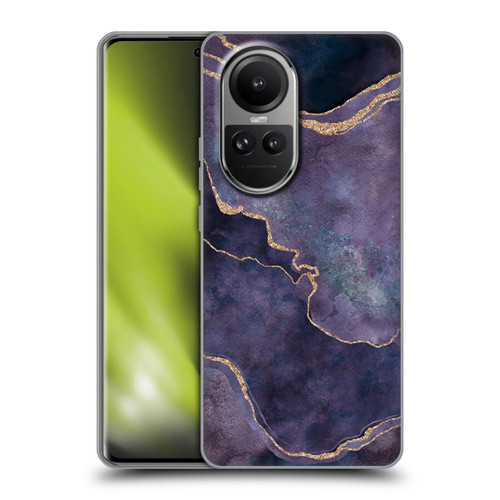 LebensArt Mineral Marble Purple Soft Gel Case for OPPO Reno10 5G / Reno10 Pro 5G