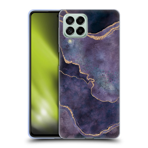 LebensArt Mineral Marble Purple Soft Gel Case for Samsung Galaxy M53 (2022)