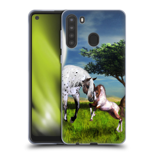 Simone Gatterwe Horses Love Forever Soft Gel Case for Samsung Galaxy A21 (2020)