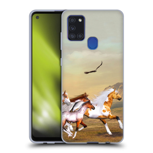Simone Gatterwe Horses Wild Herd Soft Gel Case for Samsung Galaxy A21s (2020)