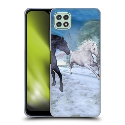 Simone Gatterwe Horses Freedom In The Snow Soft Gel Case for Samsung Galaxy A22 5G / F42 5G (2021)
