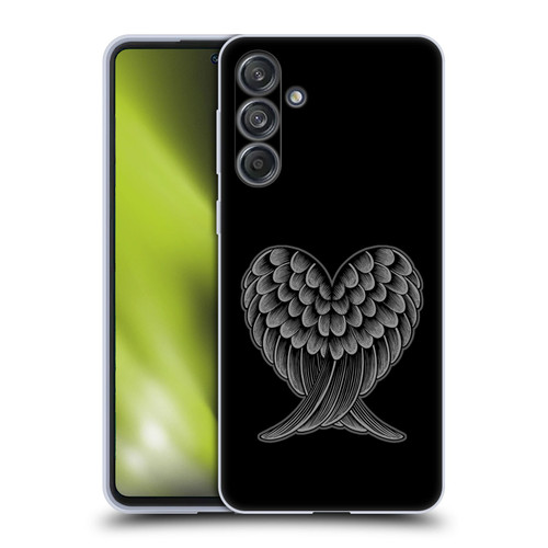 Rachel Caldwell Illustrations Heart Wings Soft Gel Case for Samsung Galaxy M55 5G