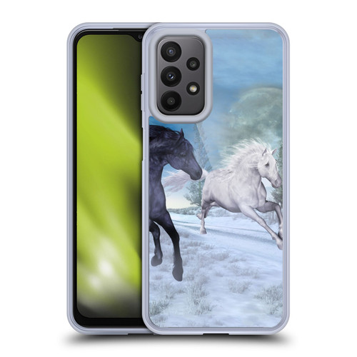 Simone Gatterwe Horses Freedom In The Snow Soft Gel Case for Samsung Galaxy A23 / 5G (2022)