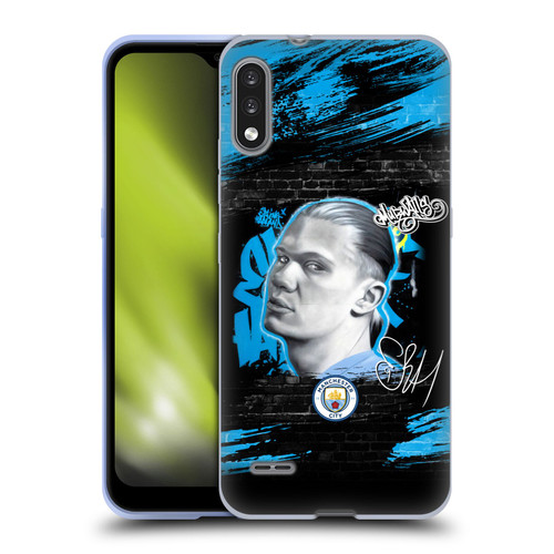 Manchester City Man City FC Graffiti Collection by Murwalls Erling Haaland Soft Gel Case for LG K22