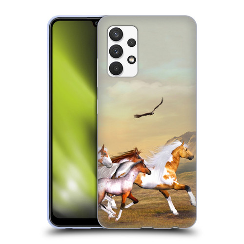 Simone Gatterwe Horses Wild Herd Soft Gel Case for Samsung Galaxy A32 (2021)