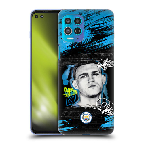 Manchester City Man City FC Graffiti Collection by Murwalls Phil Foden Soft Gel Case for Motorola Moto G100
