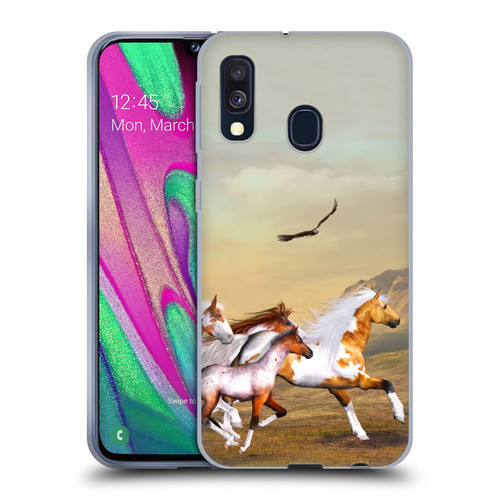 Simone Gatterwe Horses Wild Herd Soft Gel Case for Samsung Galaxy A40 (2019)