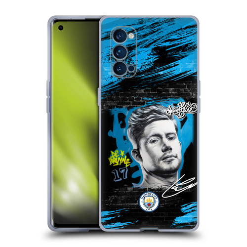 Manchester City Man City FC Graffiti Collection by Murwalls Kevin De Bruyne Soft Gel Case for OPPO Reno 4 Pro 5G