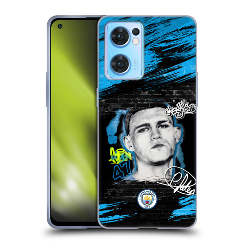 Manchester City Man City FC Graffiti Collection by Murwalls Phil Foden Soft Gel Case for OPPO Reno7 5G / Find X5 Lite