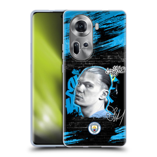 Manchester City Man City FC Graffiti Collection by Murwalls Erling Haaland Soft Gel Case for OPPO Reno11