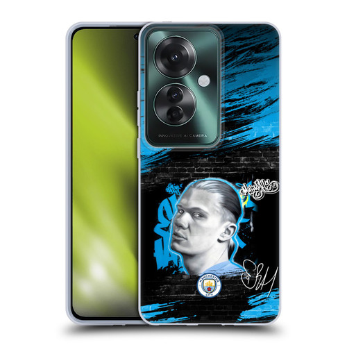 Manchester City Man City FC Graffiti Collection by Murwalls Erling Haaland Soft Gel Case for OPPO Reno11 F 5G / F25 Pro 5G