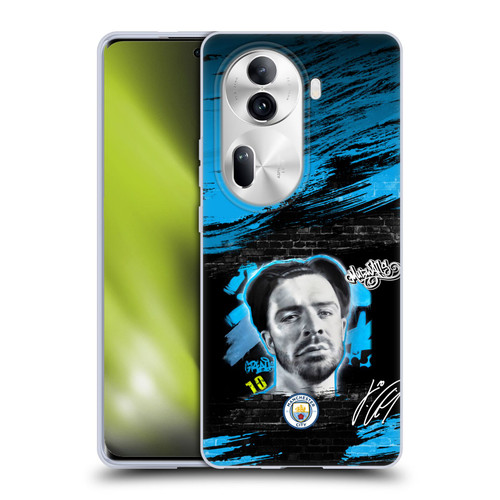 Manchester City Man City FC Graffiti Collection by Murwalls Jack Grealish Soft Gel Case for OPPO Reno11 Pro