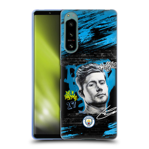 Manchester City Man City FC Graffiti Collection by Murwalls Kevin De Bruyne Soft Gel Case for Sony Xperia 5 IV