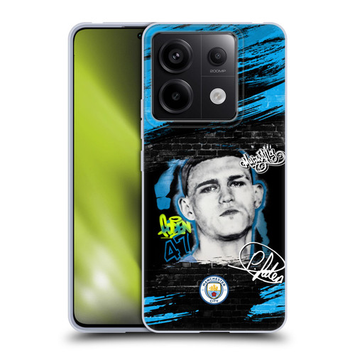 Manchester City Man City FC Graffiti Collection by Murwalls Phil Foden Soft Gel Case for Xiaomi Redmi Note 13 Pro 5G