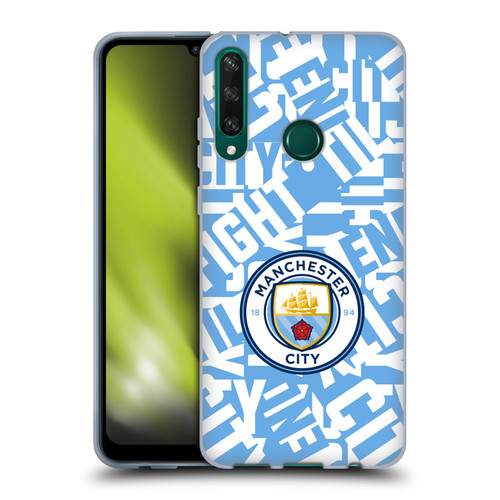 Manchester City Man City FC Graphics Sky Blue Pattern Fight Soft Gel Case for Huawei Y6p