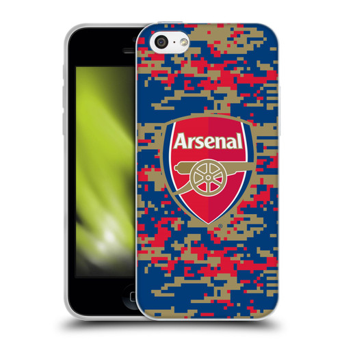 Arsenal FC Crest Patterns Digital Camouflage Soft Gel Case for Apple iPhone 5c