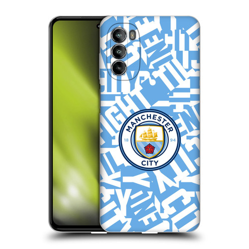 Manchester City Man City FC Graphics Sky Blue Pattern Fight Soft Gel Case for Motorola Moto G82 5G