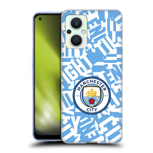 Manchester City Man City FC Graphics Sky Blue Pattern Fight Soft Gel Case for OPPO Reno8 Lite