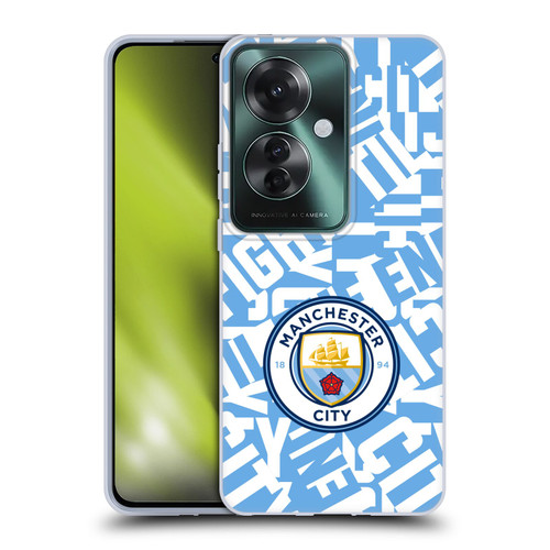 Manchester City Man City FC Graphics Sky Blue Pattern Fight Soft Gel Case for OPPO Reno11 F 5G / F25 Pro 5G