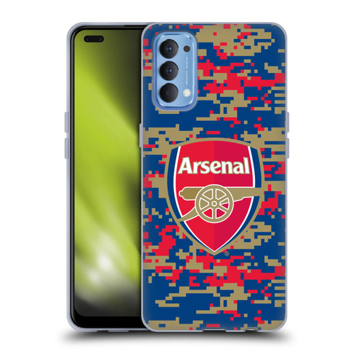 Arsenal FC Crest Patterns Digital Camouflage Soft Gel Case for OPPO Reno 4 5G