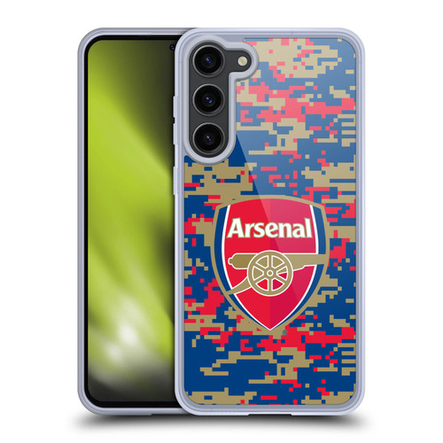 Arsenal FC Crest Patterns Digital Camouflage Soft Gel Case for Samsung Galaxy S23+ 5G