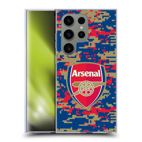 Arsenal FC Crest Patterns Digital Camouflage Soft Gel Case for Samsung Galaxy S24 Ultra 5G
