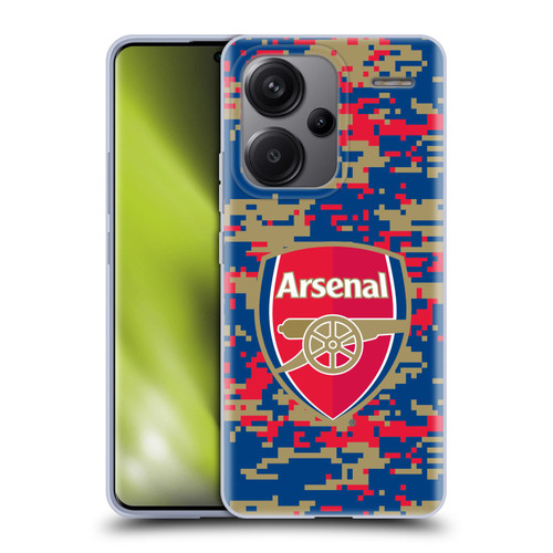 Arsenal FC Crest Patterns Digital Camouflage Soft Gel Case for Xiaomi Redmi Note 13 Pro Plus 5G