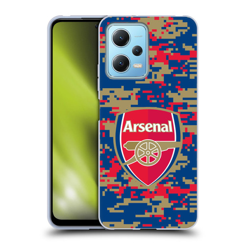 Arsenal FC Crest Patterns Digital Camouflage Soft Gel Case for Xiaomi Redmi Note 12 5G