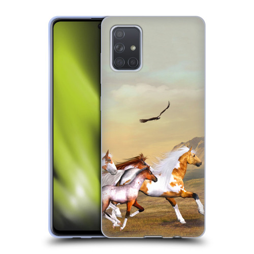 Simone Gatterwe Horses Wild Herd Soft Gel Case for Samsung Galaxy A71 (2019)
