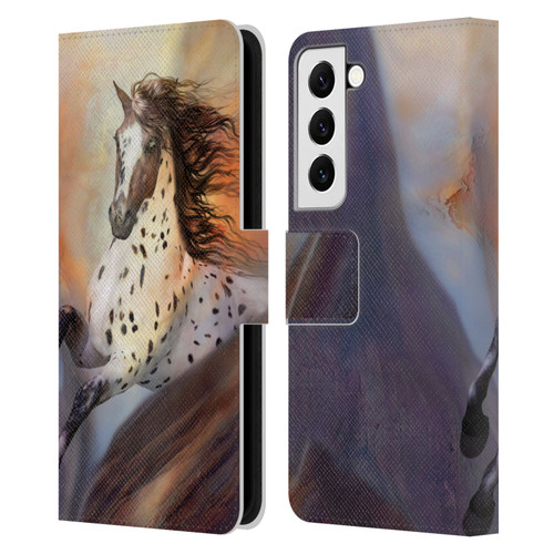 Simone Gatterwe Horses Wild 2 Leather Book Wallet Case Cover For Samsung Galaxy S22 5G