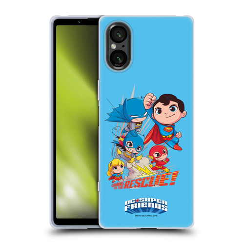 Super Friends DC Comics Toddlers Composed Art Group 1 Soft Gel Case for Sony Xperia 5 V 5G