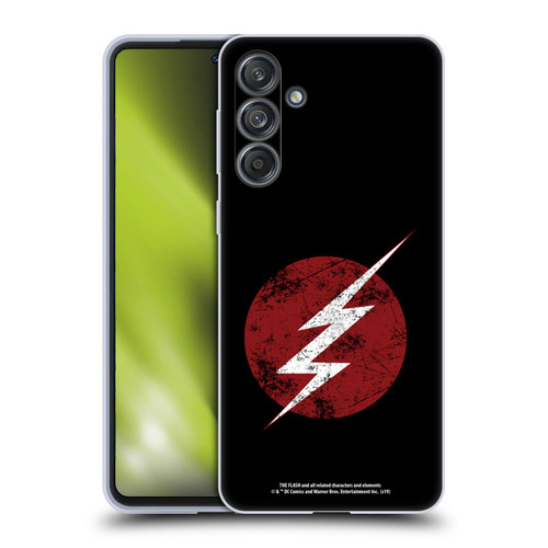 The Flash TV Series Logos Distressed Look Soft Gel Case for Samsung Galaxy M55 5G